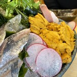 酒奏 Sinmi - 刺身追加と雲丹