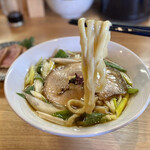 麺 㐂色 - 【限定】徳田ねぎの極太煮干しそば