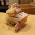 鮨駒 - 青森の北寄貝炙り