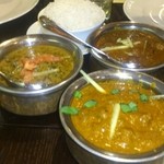 アーンドラ・ダイニング - 2013.01・ディナー、マトンカレー３種