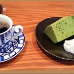 喫茶そらや - 抹茶のシフォンケーキ