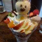 喫茶 あじさい - 雪だるまジャンボパフェ