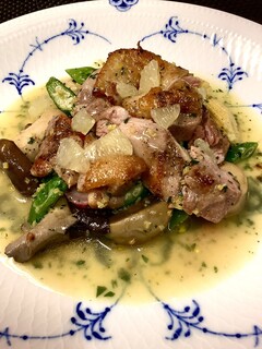 ビストロ じゅん - ある日のディナー ア ラ カルト　信州黄金シャモ