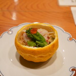 日本料理 たかむら - ずわい蟹とうるいの酢の物