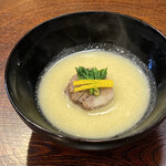 柚木元 - 猪のタンと菊芋と松本ネギのすり流し