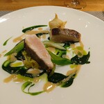 フィエルテ - メイン魚：48日熟成のサワラのミキュイ