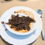 La Brianza - トリュフグラタンピエモンテ風黒トリュフ。混ぜ混ぜしていただきます♪