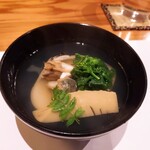 Washoku To Washu Ogata - ⚫蛤と菜の花のお吸い物