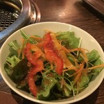 銀次郎 - サラダは野菜の新鮮さが伝わる味です。