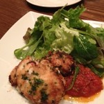 白子のムニエル　トマトフォンデュソース