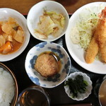 田園 - 志摩産イワシフライとエビフライ。800円