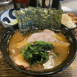 家系ラーメン クックら - 固め多め海苔ライス別皿刻みネギ