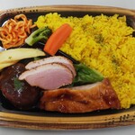 Toukyuu Sutoa - チキンとハンバーグのサフラン弁当