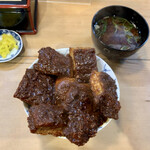 味処 叶 - 元祖味噌カツ丼（カツ6切れ）（豆腐のみそ汁付）（¥1,500）（税込）