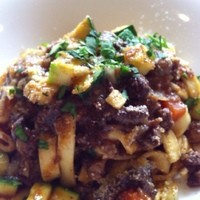 リストランテ ラ チャウ - 蝦夷鹿と野菜の煮込みのタリアテッレ