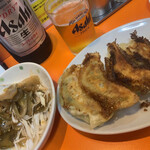 Kiku tei - 餃子とザーサイ