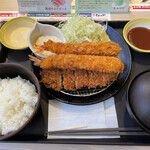 Matsunoya - ロースかつ&海老フライ2尾定食