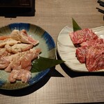 Houjou Yakiniku Senta Odawara Ten - 2021年12月　奥羽牛カルビ+国産鶏モモ　680+280円+税