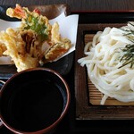うどん万福 - 天ざるうどん