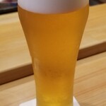 鮨 十兵衛 - お酒①生ビール