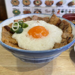 かぶら屋 - とろ玉豚バラ丼　ミニ。ライスだけミニサイズで頭は普通と同等。