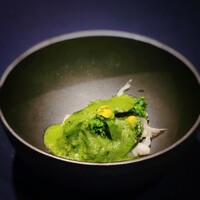 abysse - 白魚 菜の花 芥子菜の泡ソース