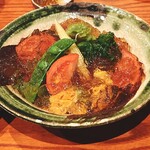 東京 土山人 - 季節野菜の土佐酢ゼリーかけ　750円