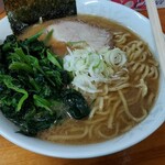 ラーメンいっこう - 醤油中盛ほうれん草増し