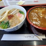 よし田 - カレー丼セット(温かい蕎麦)990円