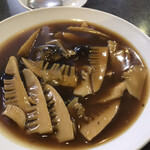 中国料理 四川 - あわび・椎茸・筍醤油煮込み（中）　まみこまみこ