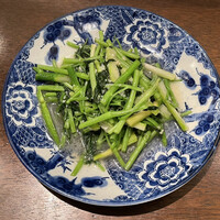 青菜 丸の内ブリックスクエア店 - 2022.02.23 (水)  青菜２種炒め（空芯菜・油菜芯）　1800円（税込）