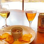 プティレストラン グーテ - グラスワイン白&零ICHI＆豚肉のリエット