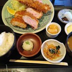 とんかつ とまと赤茄子家 - 合盛りランチ