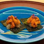 日本料理 久丹 - 京都府舞鶴の松葉蟹と根室産の馬糞雲丹