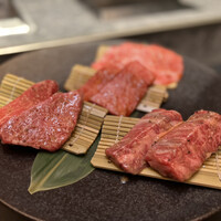 西麻布 焼肉 X - 但馬玄ヒレ塩、但馬牛ハラミ塩、但馬玄三角バラ、但馬玄サーロイン