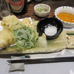 くろ屋 - マダラ白子天ぷら