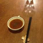 shizenshokudoukohitsujiyabaihareruyakafe - ランチセットのスープ。