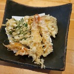 蕎房 猪口屋 - 海老天ざるの天ぷら