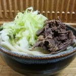 ふもとや - 肉うどん４５０円＋キャベツ５０円＋肉５０円トッピングで。。。