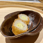 温石 - 根深葱　おかき揚げ