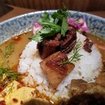 お食事ちゅうぼう - Spice中華カリィ3種（牛すじ＆ホルモン＆四川麻婆豆腐）