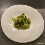 カーサ・デル・チーボ - あわびと北寄貝と姫貝のトロッコリ