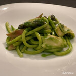 カーサ・デル・チーボ - あわびと北寄貝と姫貝のトロッコリ