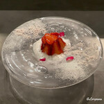 カーサ・デル・チーボ - アールグレイのムースとルビーチョコのクレムーとイチゴ
