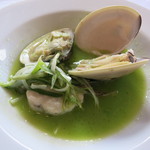 ウシマル - ＜2013年1月＞九十九里産ハマグリ、スズキと下仁田葱のヴァポーレ