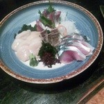 Saka bukuro - 造り盛り　太刀魚ありだそうで。　５馬力情報