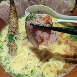 麺巧 潮 上野製麺所 - 鴨チャー