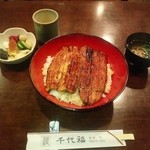 千代福 - 特丼(御新香、肝吸い付き)