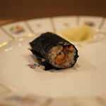 うを徳 - 赤貝ヒモの海苔巻き