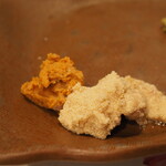 うを徳 - 余市　あん肝のペースト、天然たらこ